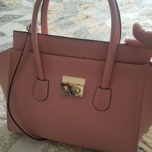 Pink leather purse